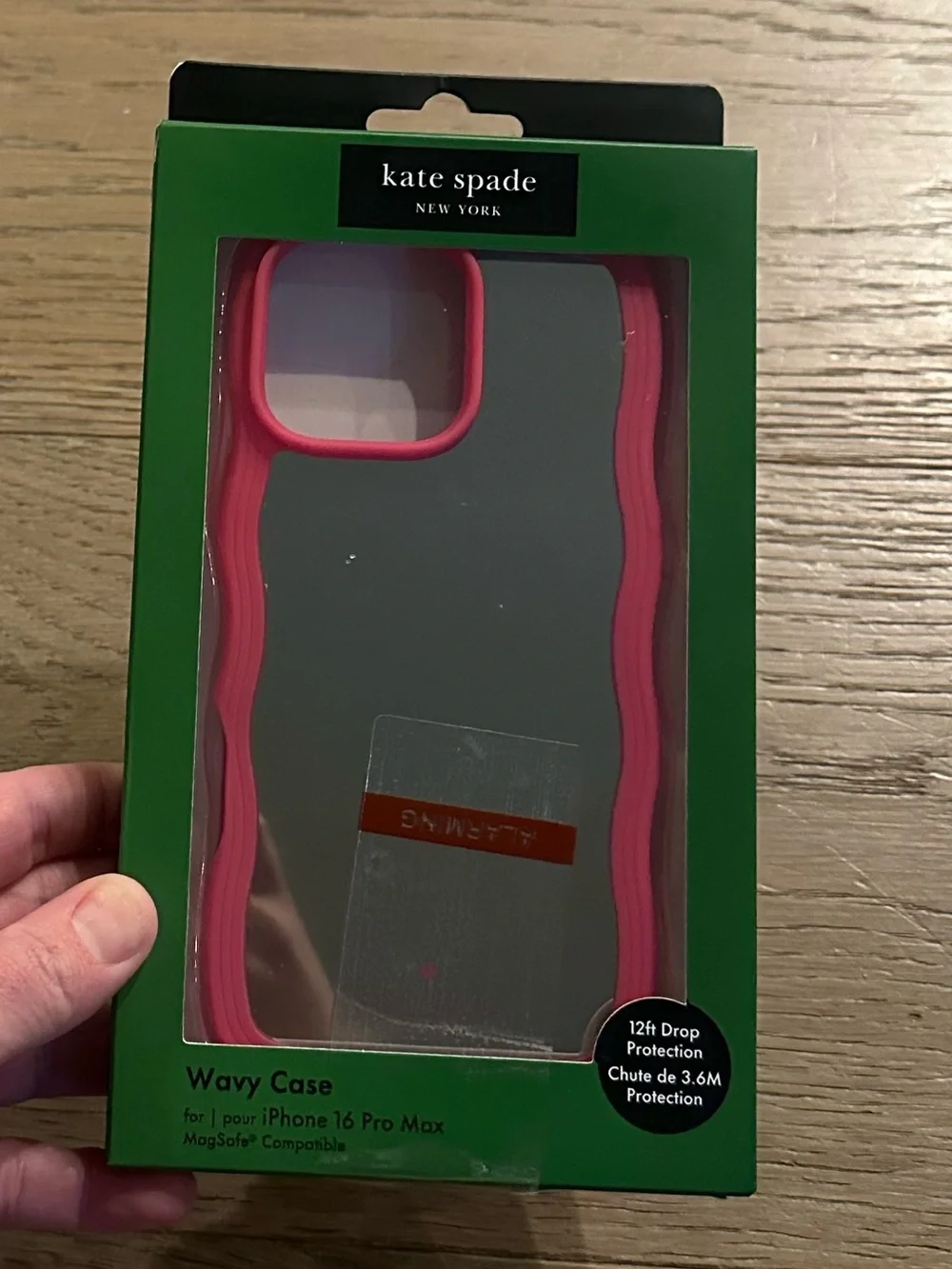 Kate Spade  ❤️ iPhone 16 Pro Max Pink mirrored Wavy Case /MagSafe  NIB